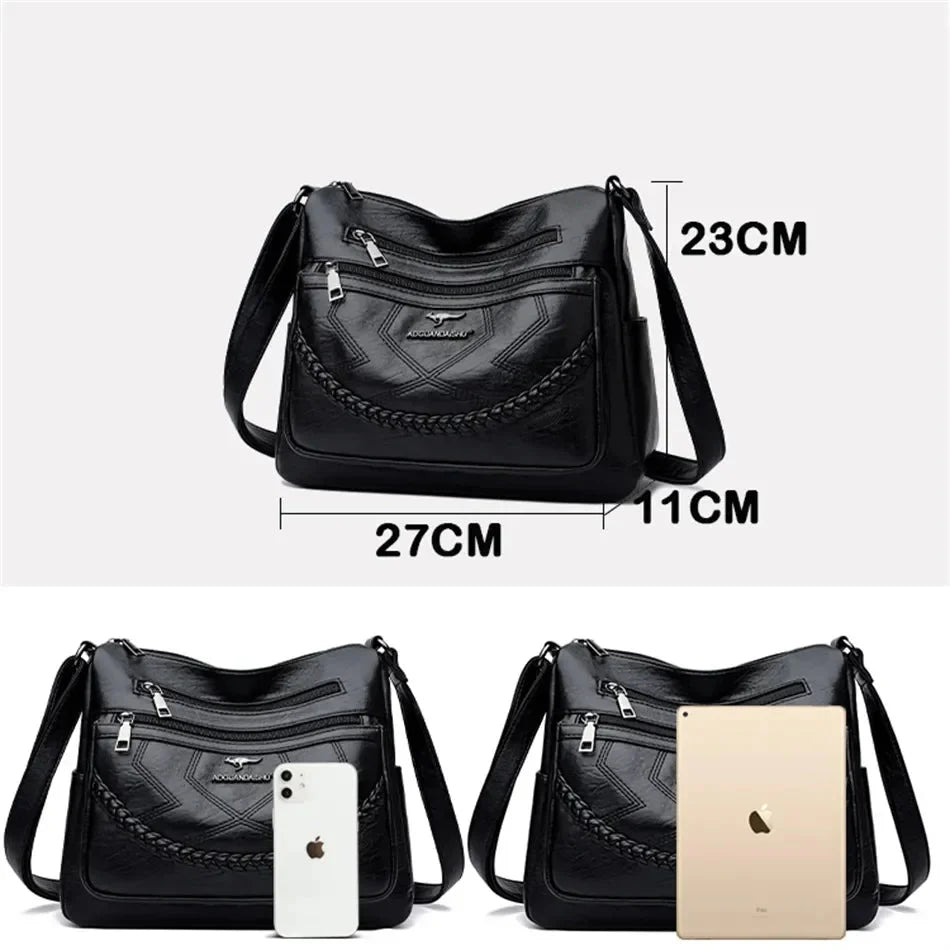 Women's Multi-Pocket Crossbody Bag | Zippered