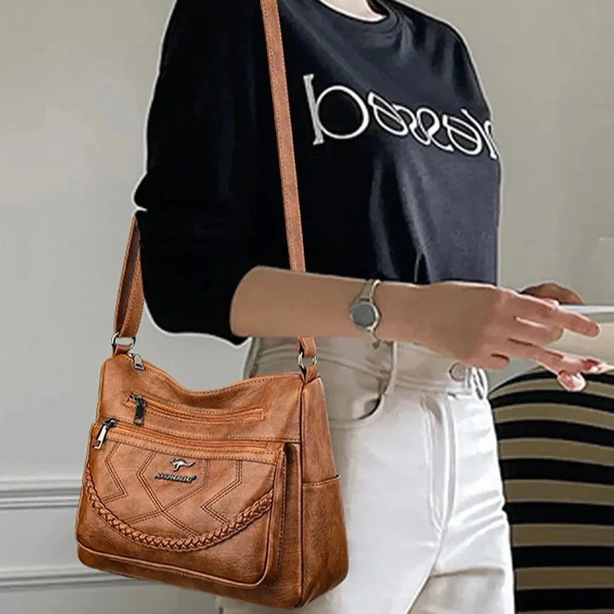 Women's Multi-Pocket Crossbody Bag | Zippered