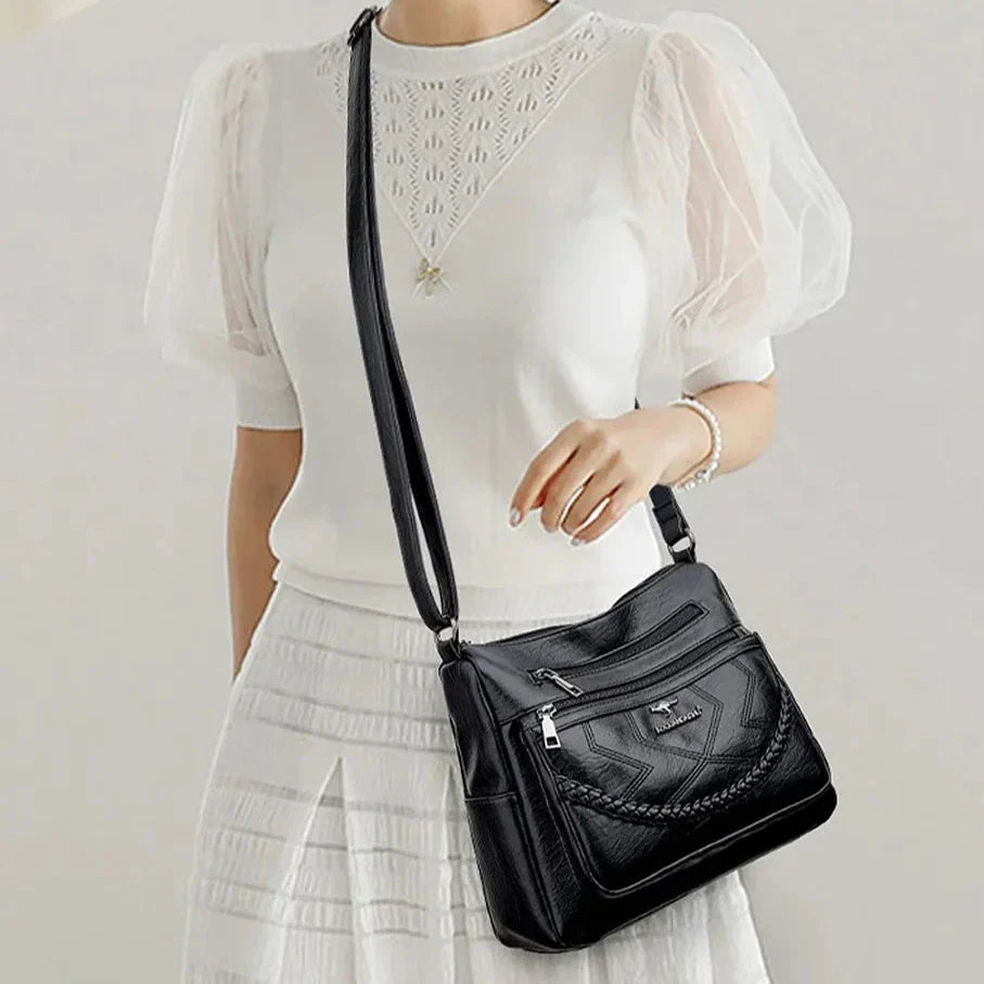 Women's Multi-Pocket Crossbody Bag | Zippered