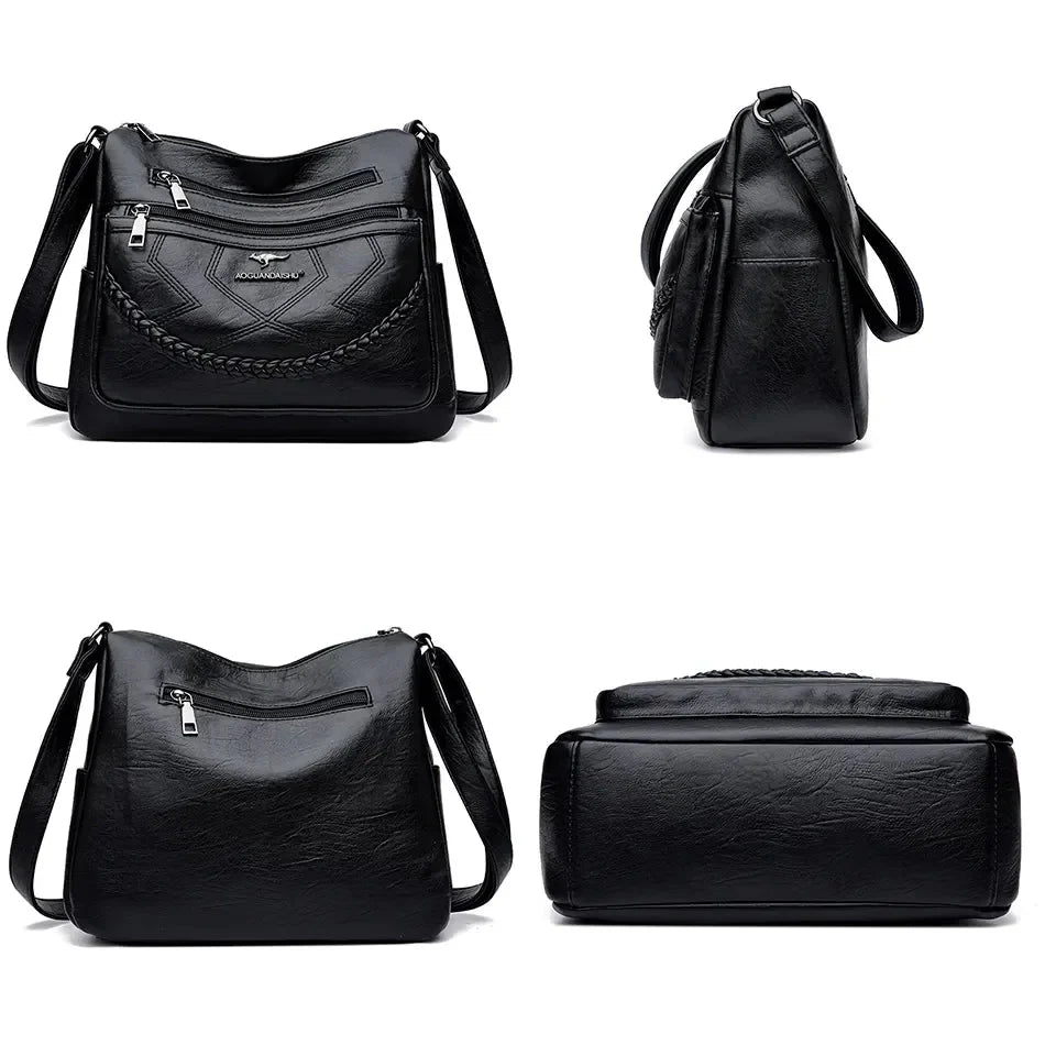 Women's Multi-Pocket Crossbody Bag | Zippered