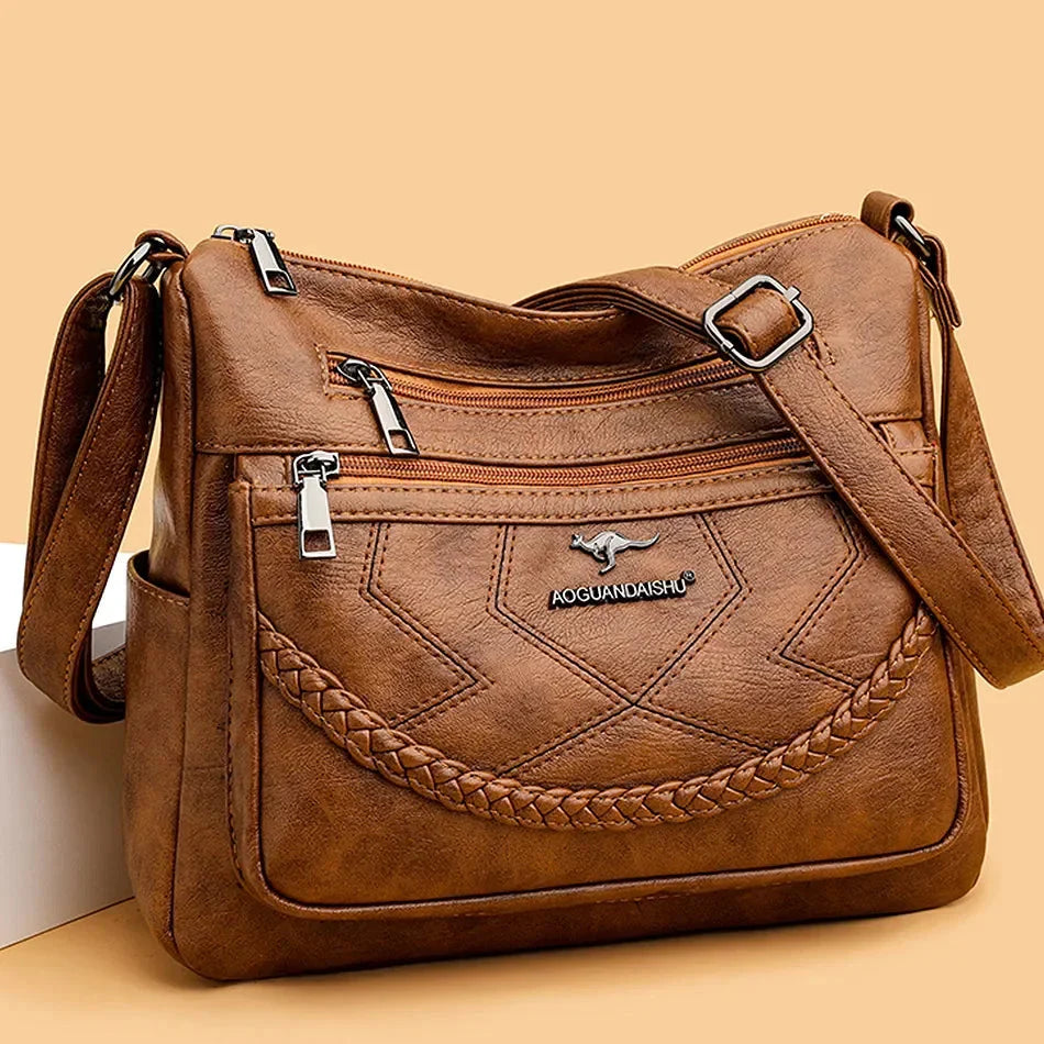 Women's Multi-Pocket Crossbody Bag | Zippered