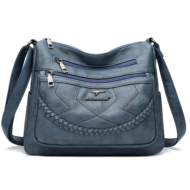 Women's Multi-Pocket Crossbody Bag | Zippered