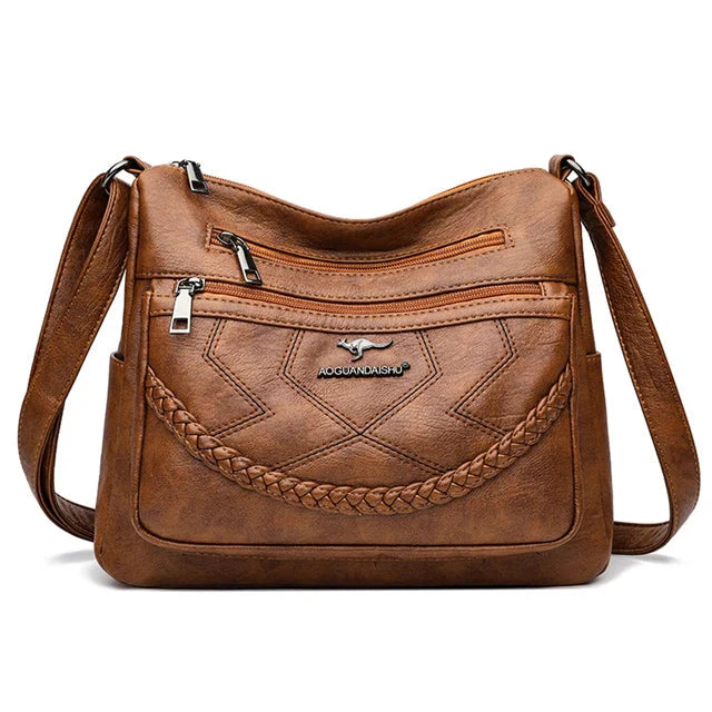 Women's Multi-Pocket Crossbody Bag | Zippered