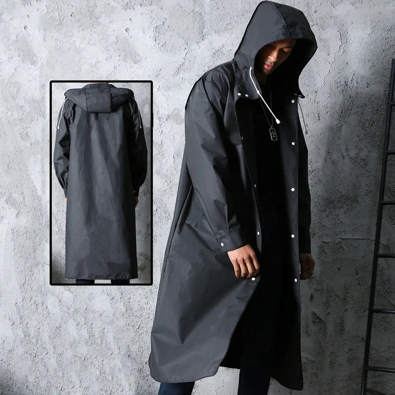 Men’s Hooded Rain Coat | Long