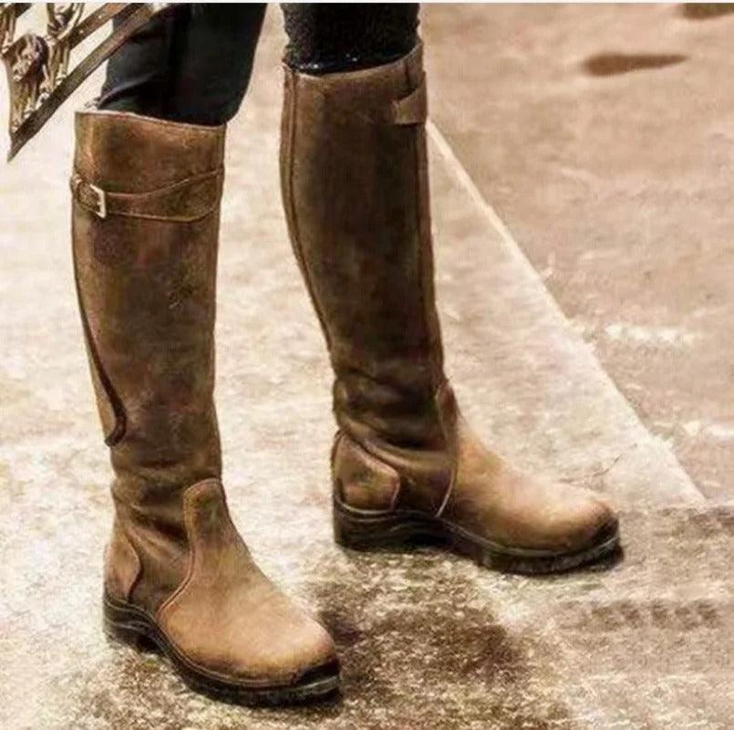 Women’s Tall Riding Boots | Buckle Strap