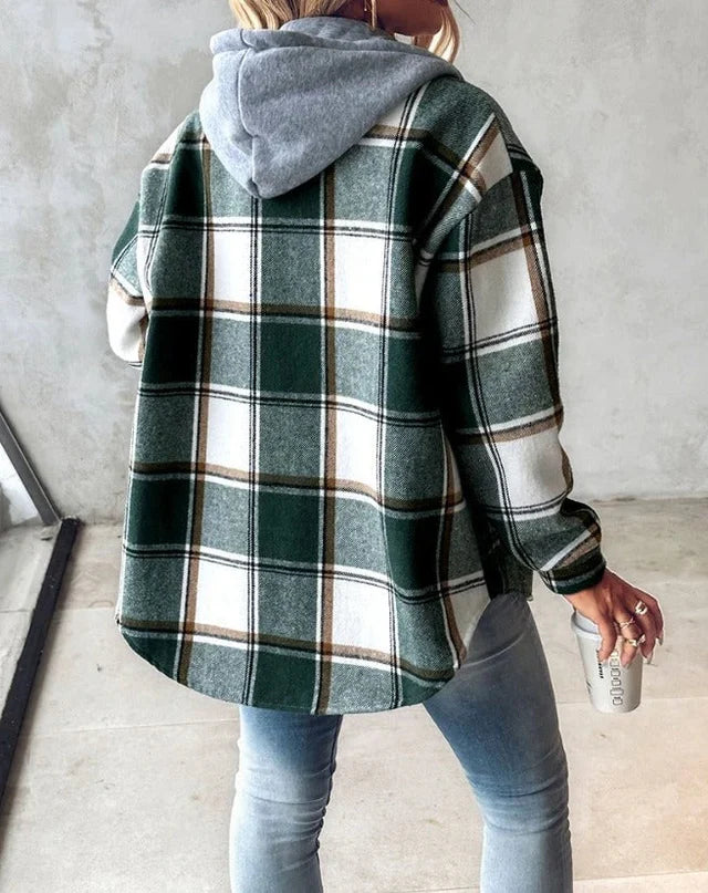 Women’s Plaid Hooded Jacket | Casual