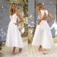 Women's Backless Bridesmaid Dress | Midi
