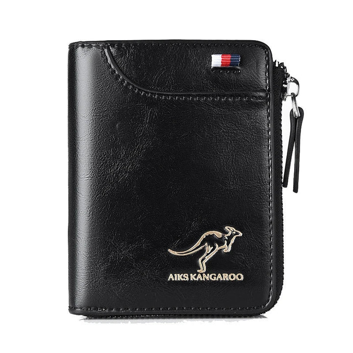 Men’s RFID Zipper Wallet | Slim Leather