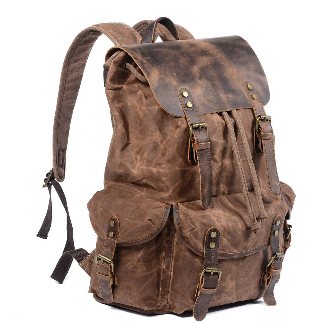 Leandro - Canvas Leather Backpack