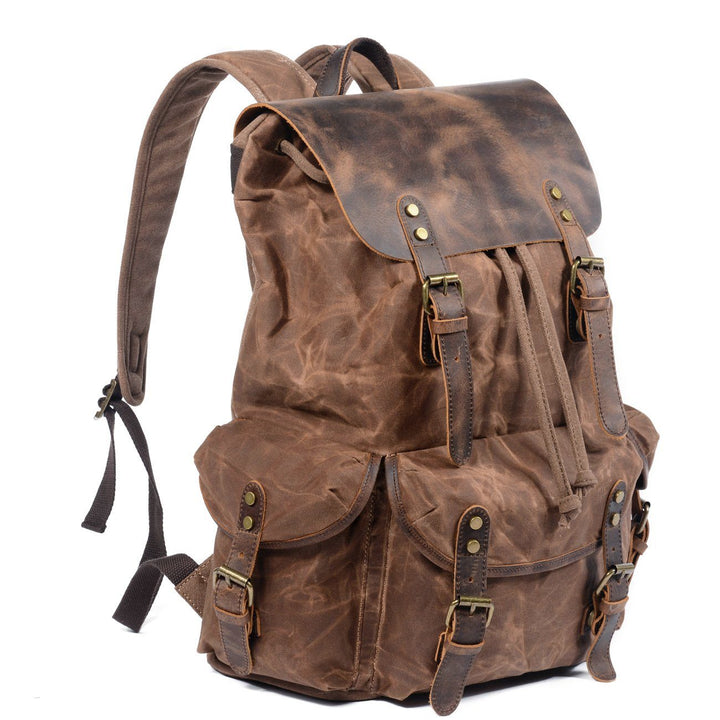 Leandro - Canvas Leather Backpack