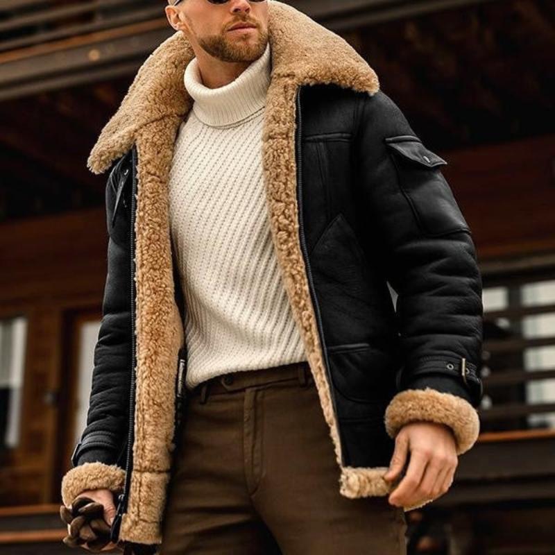 Joseph - Men's Thick Multi-Pocket Jacket with Lapel for Winter