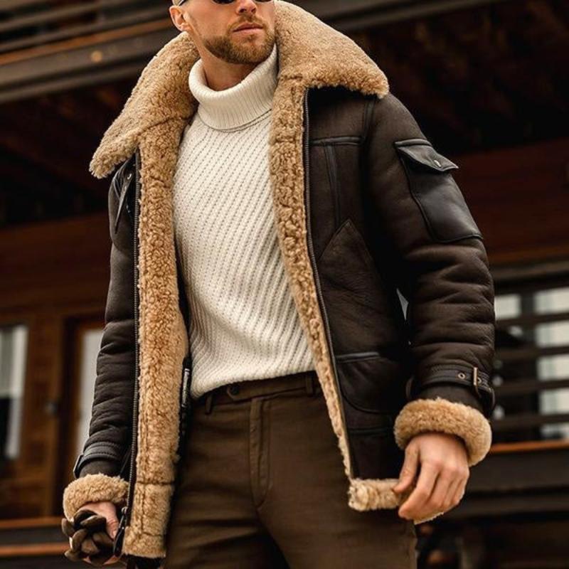Joseph - Men's Thick Multi-Pocket Jacket with Lapel for Winter