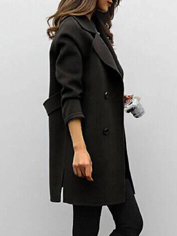 Women’s Long Buttoned Coat | Refined Style