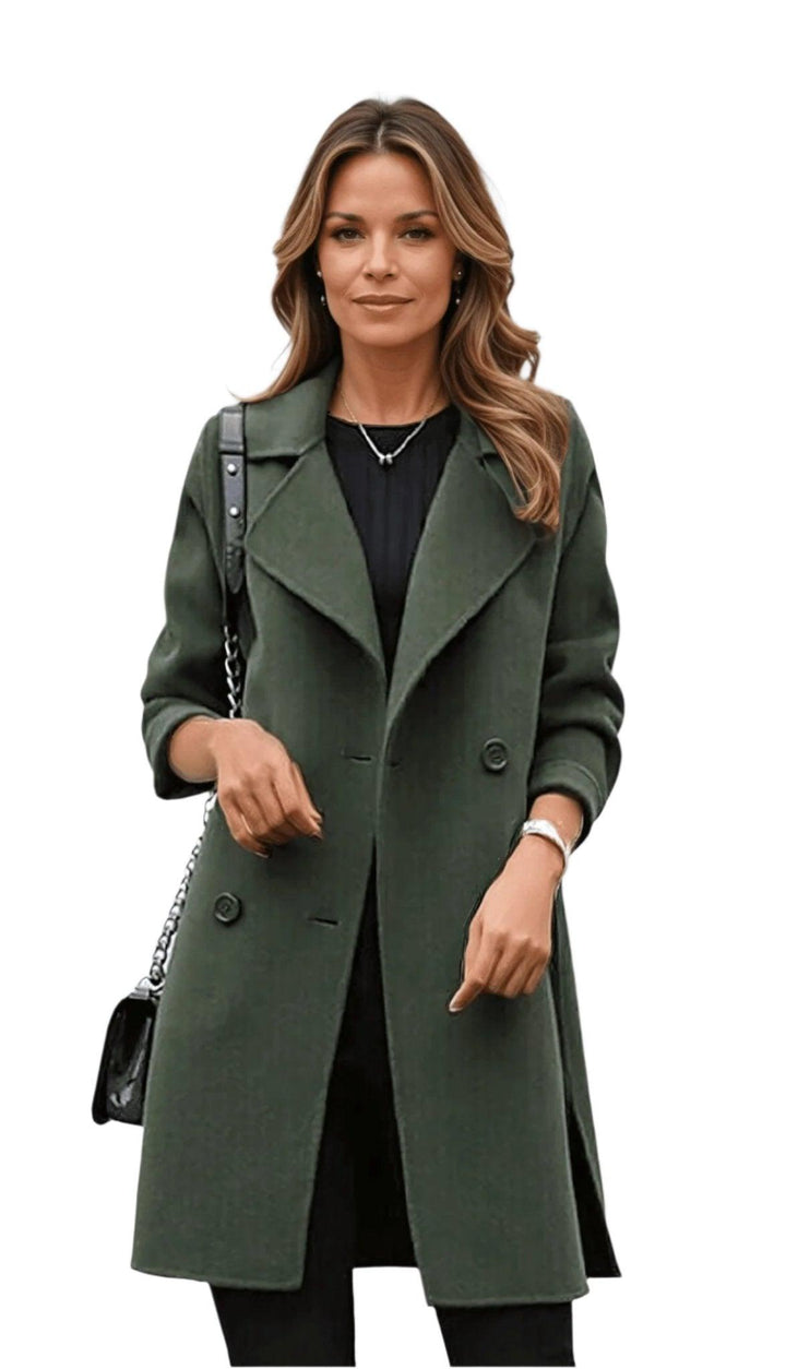 Women’s Long Buttoned Coat | Refined Style
