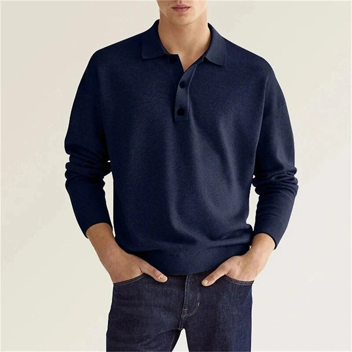 Men’s Minimalist Polo Shirt | Long Sleeve