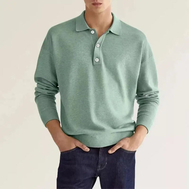 Men’s Minimalist Polo Shirt | Long Sleeve