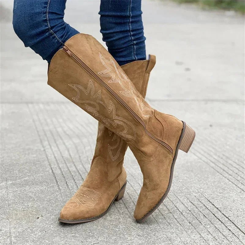 Women’s Knee-High Cowboy Boots | Pointed Toe