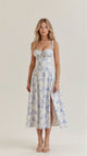 Women’s Floral Bustier Dress | Midi