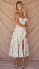 Women’s Floral Bustier Dress | Midi