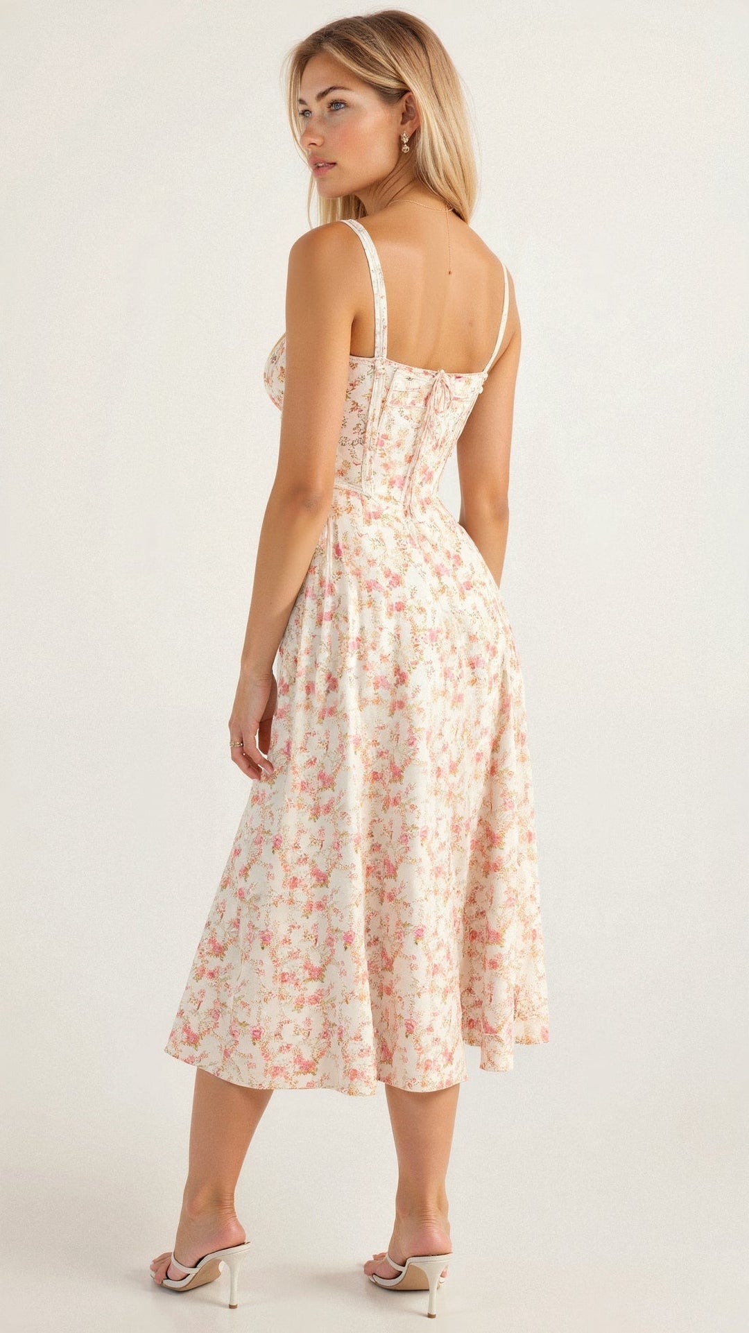Women’s Floral Bustier Dress | Midi