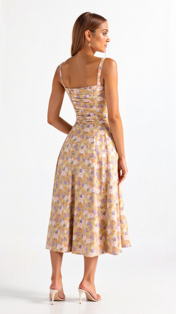 Women’s Floral Bustier Dress | Midi