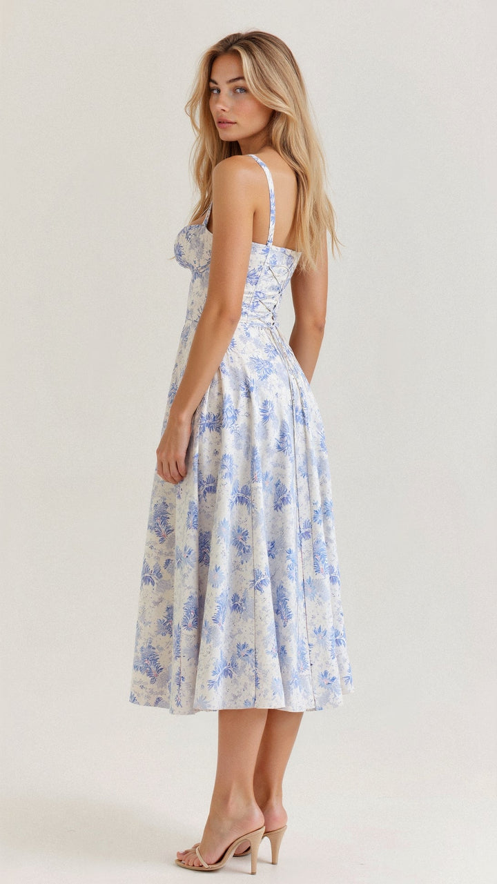 Women’s Floral Bustier Dress | Midi