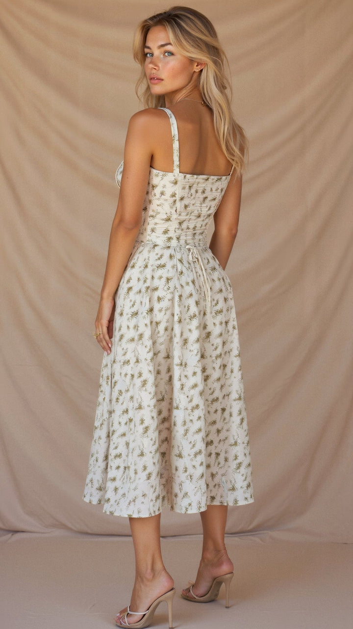 Women’s Floral Bustier Dress | Midi
