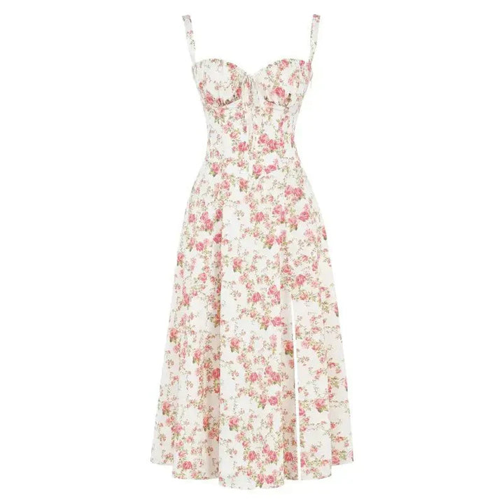 Women’s Floral Bustier Dress | Midi