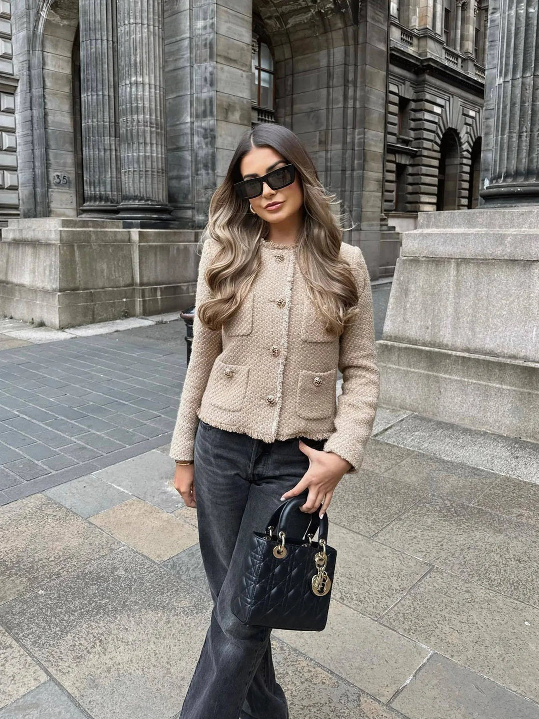 Women’s Cropped Tweed Blazer | Long