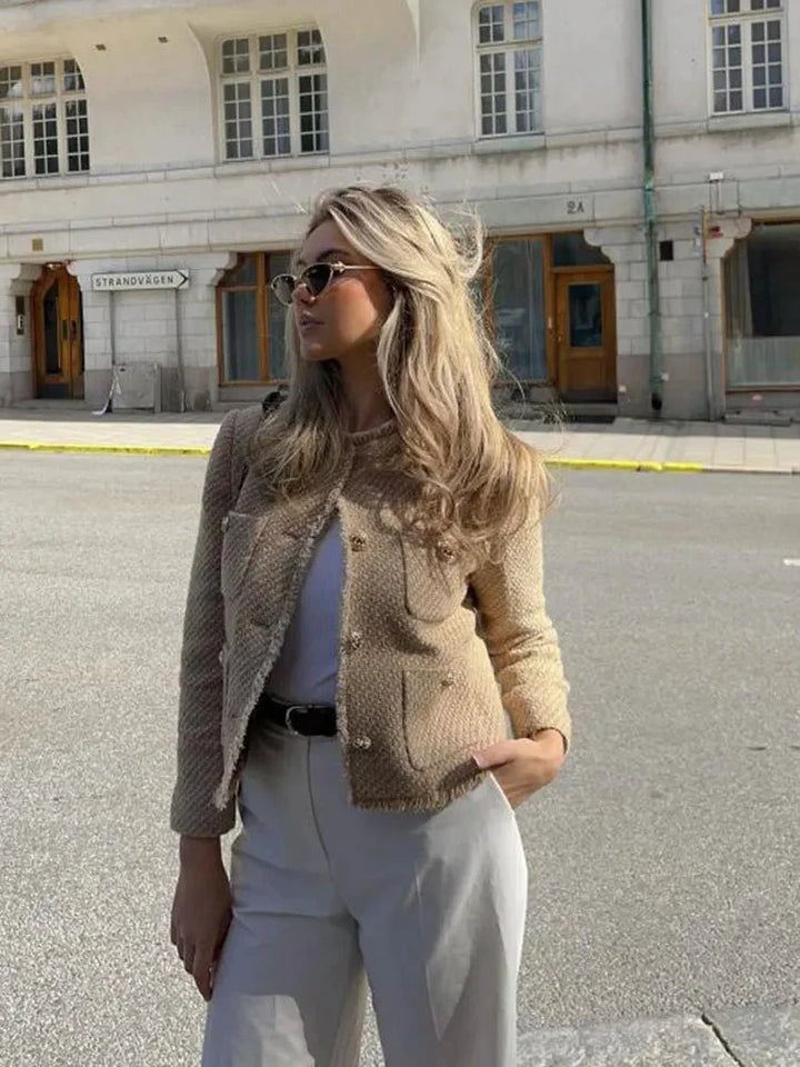 Women’s Cropped Tweed Blazer | Long