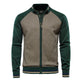 Men’s Zip-Up Knitted Jacket | Colourblock