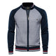 Men’s Zip-Up Knitted Jacket | Colourblock