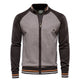 Men’s Zip-Up Knitted Jacket | Colourblock