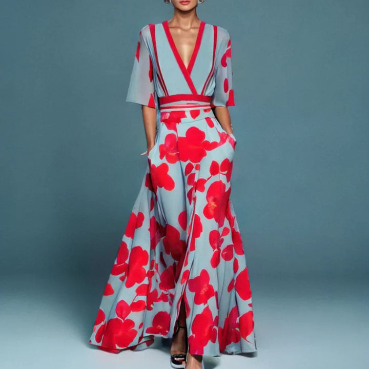 Women’s Floral Wrap Dress | Maxi