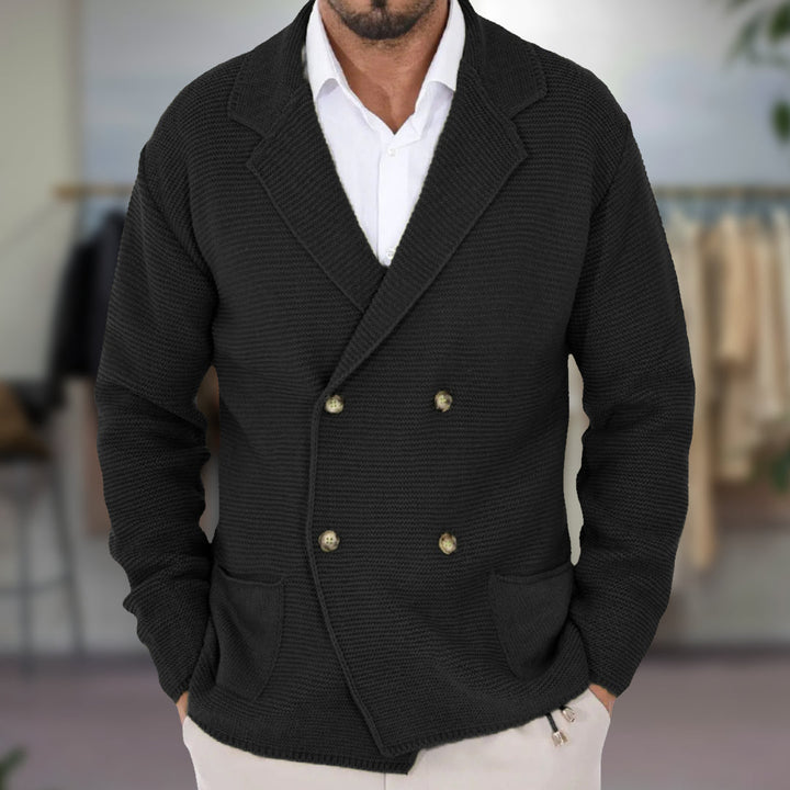 Men’s Double-Breasted Knit Blazer | Casual