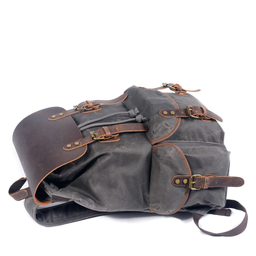 Leandro - Canvas Leather Backpack