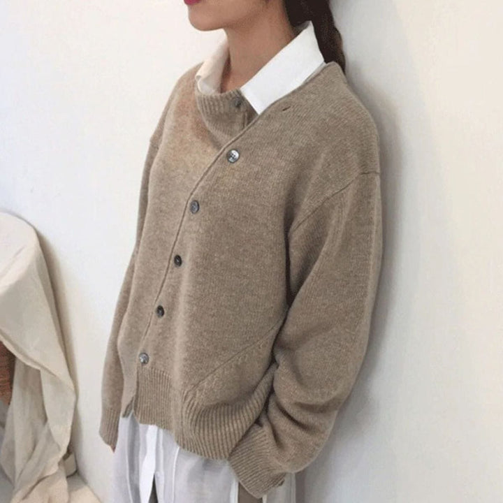 Women’s Asymmetrical Button Cardigan | Casual Fit