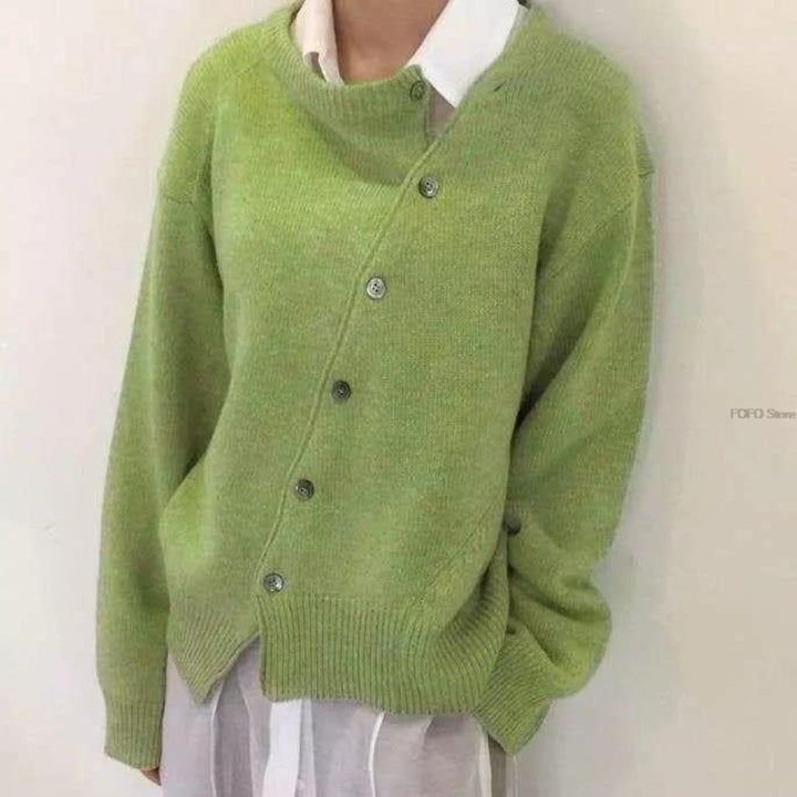 Women’s Asymmetrical Button Cardigan | Casual Fit