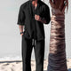 Jagger - Men's Relaxed Fit Solid Half Sleeve Shirt and Pants Set