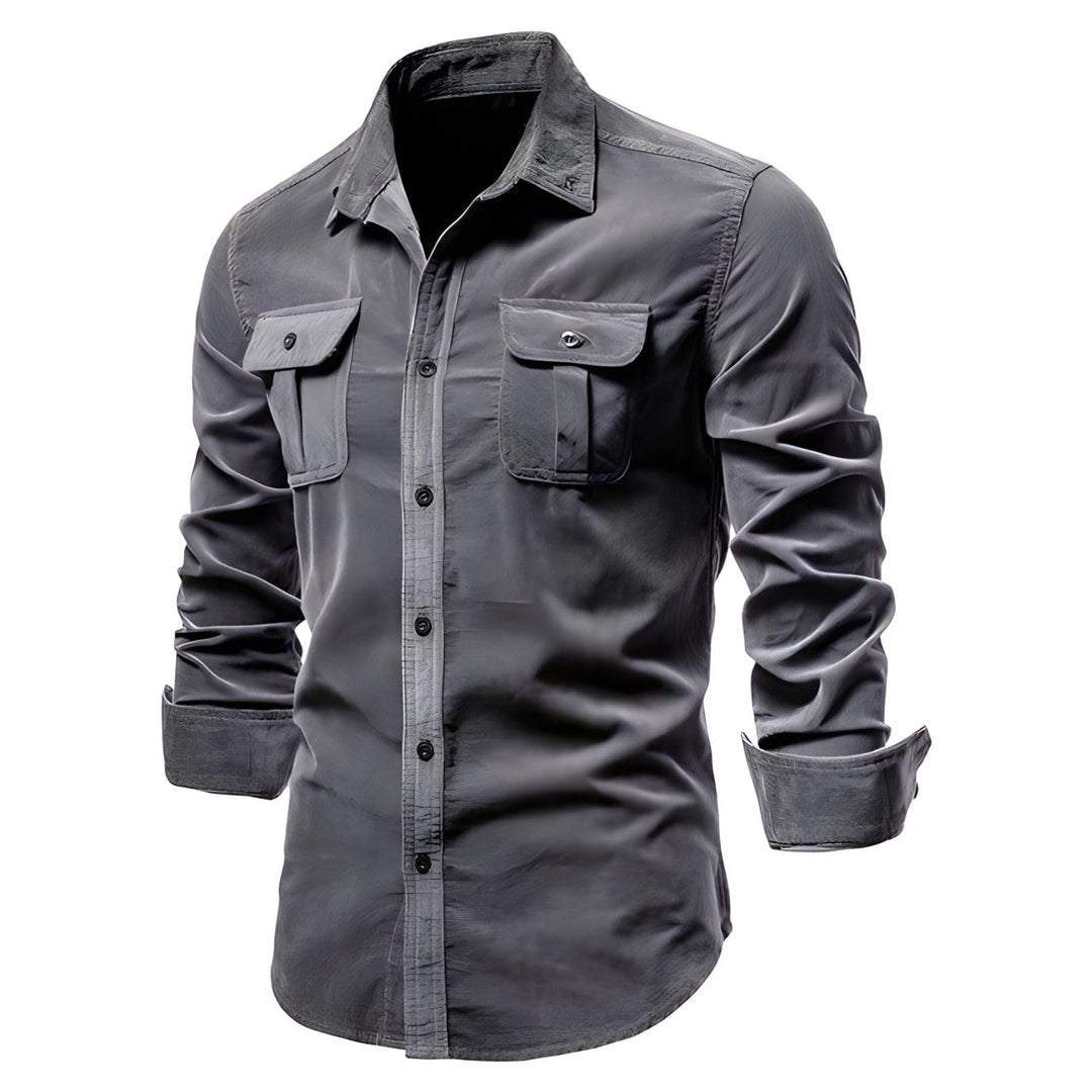 Men’s Long Sleeve Shirt | Button Pocket