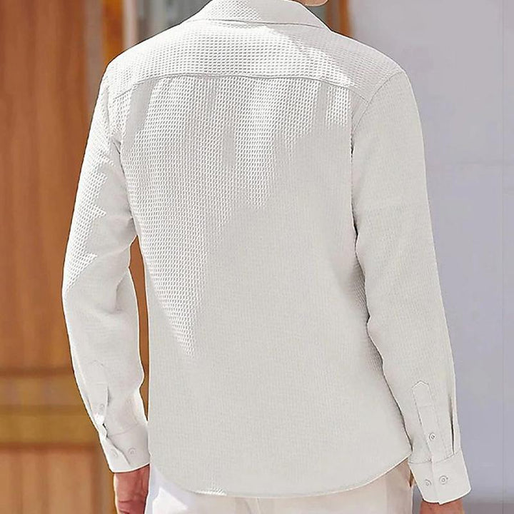 Damian - Solid Color Long Sleeve Shirt