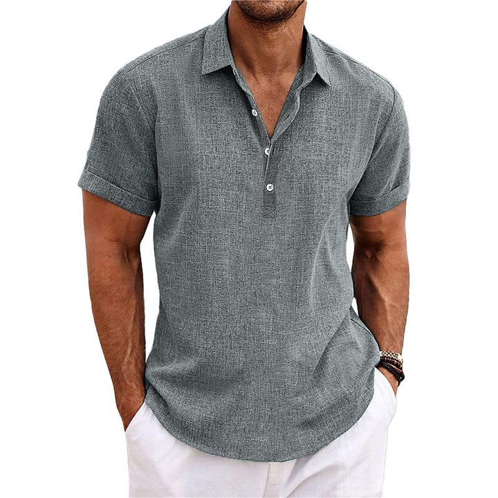 Gael - Short sleeve cotton linen shirt
