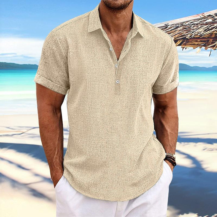 Gael - Short sleeve cotton linen shirt