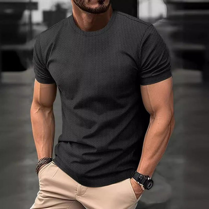 Christian - Casual round neck ice silk t-shirt
