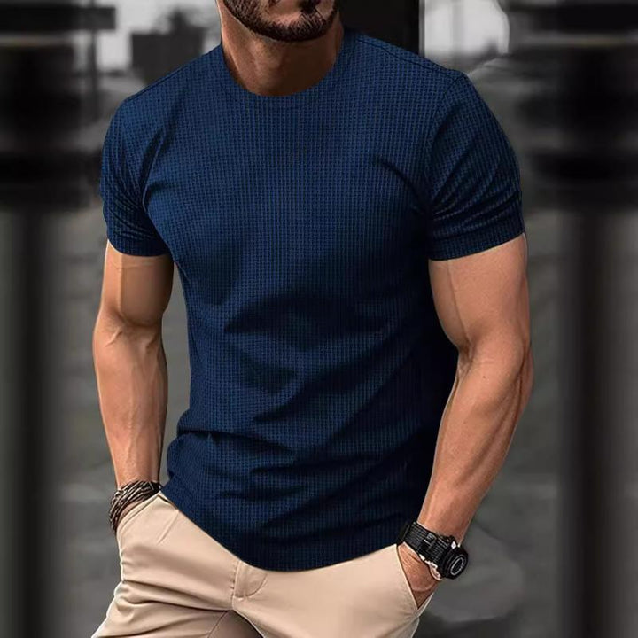 Christian - Casual round neck ice silk t-shirt