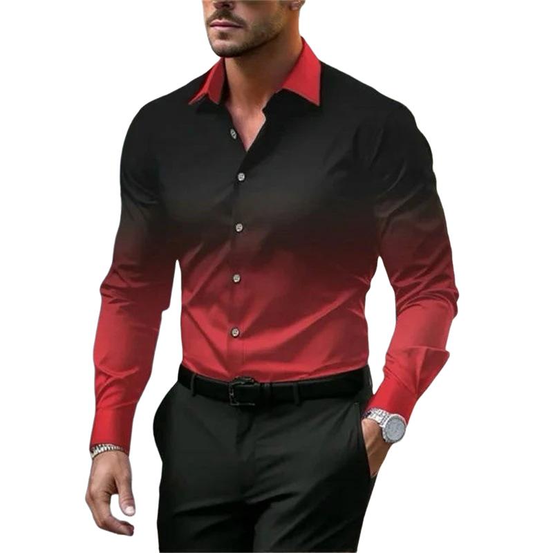 Eric - Gradient Lapel Button Shirt