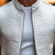 Men’s Crocodile Texture Bomber Jacket | Zip-Up