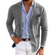 Cristian - Casual notch lapel single-breasted slim-fit knitted blazer