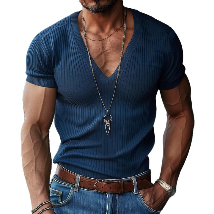 Jaxon - Solid v neck short sleeve t-shirt
