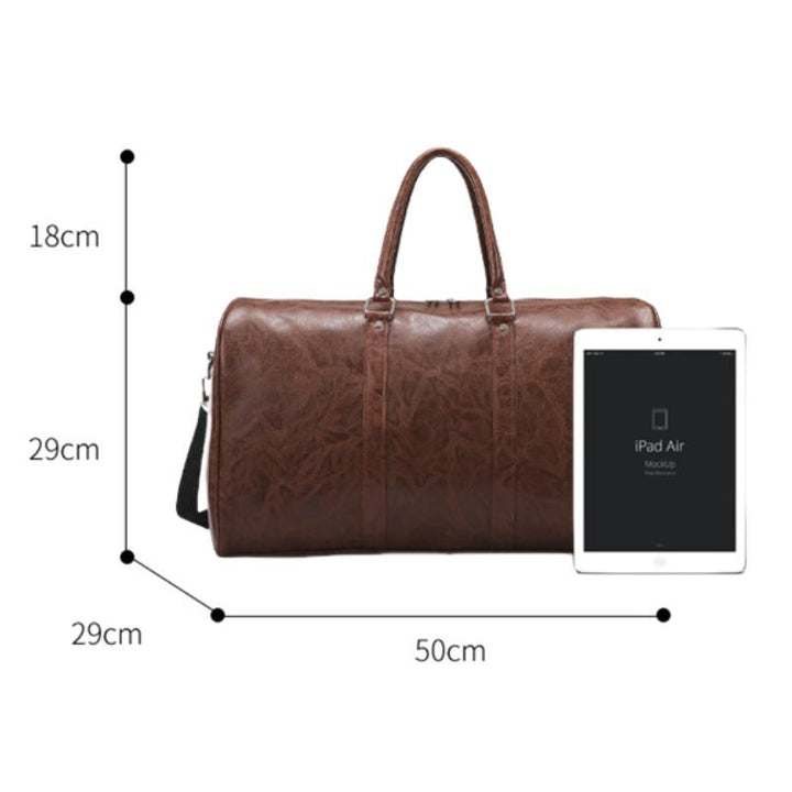 Kendrick - Men's Retro Spacious Leather Gym and Travel Duffel Bag